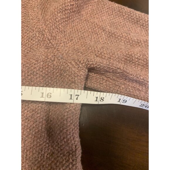 Madewell M Knit Button-Up V-Neck Cardigan Sweater Dusty Rose Casual - Picture 4 of 7